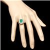 Image 3 : 14K WHITE GOLD 2.50CT EMERALD 1.20CT DIAMOND RING