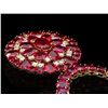 Image 2 : 14K YELLOW GOLD 90.5CT RUBY 1.80CT DIAMOND NECKLACE