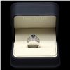 Image 3 : 14K WHITE GOLD 1.00CT SAPPHIRE 1.55CT DIAMOND RING