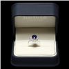 Image 3 : 14K WHITE GOLD 3.00CT SAPPHIRE 1CT DIAMOND RING