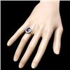 Image 4 : 14K WHITE GOLD 3.00CT SAPPHIRE 1CT DIAMOND RING