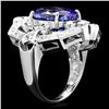 Image 2 : 14K WHITE GOLD 7.50CT TANZANITE 1.10CT DIAMOND RING