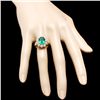 Image 4 : 14K YELLOW GOLD 4.00CT EMERALD 1.80CT DIAMOND RING