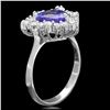 Image 2 : 14K WHITE GOLD 1.80CT TANZANITE 0.70CT DIAMOND RING