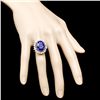 Image 4 : 14K WHITE GOLD 8.15CT SAPPHIRE 0.90CT DIAMOND RING