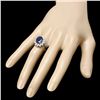 Image 4 : 14K WHITE GOLD 4.00CT SAPPHIRE 0.65CT DIAMOND RING