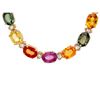 Image 6 : 14K YELLOW GOLD 55CT SAPPHIRE 2.3CT DIAMOND NECKLACE