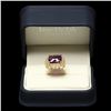 Image 3 : 14K YELLOW GOLD 9.32CT AMETHYST 0.90CT DIAMOND RING