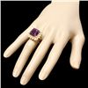 Image 4 : 14K YELLOW GOLD 9.32CT AMETHYST 0.90CT DIAMOND RING