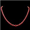 Image 1 : 14K YELLOW GOLD 38.00CT RUBY 1.25CT DIAMOND NECKLACE