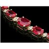 Image 2 : 14K YELLOW GOLD 38.00CT RUBY 1.25CT DIAMOND NECKLACE