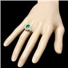 Image 4 : 14K WHITE GOLD 1.50CT EMERALD 1.75CT DIAMOND RING