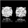 Image 1 : 14K WHITE GOLD 1.50CT DIAMOND EARRINGS