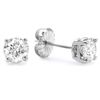 Image 3 : 14K WHITE GOLD 1.50CT DIAMOND EARRINGS