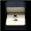 Image 3 : 14K WHITE GOLD 5.4CT SAPPHIRE 0.35CT DIAMOND RING