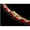 Image 3 : 14K YELLOW GOLD 37.00CT RUBY 1.60CT DIAMOND NECKLACE