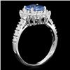 Image 2 : 14K WHITE GOLD 2.00CT SAPPHIRE 0.85CT DIAMOND RING