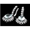 Image 2 : 14K WHITE GOLD 8.50CT AQUAMARINE 2.00CT DIAMOND EARRINGS