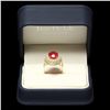 Image 3 : 14K YELLOW GOLD 6.00CT RUBY 1.00CT DIAMOND RING