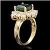 Image 2 : 14K YELLOW GOLD 4CT TOURMALINE 1.70CT DIAMOND RING