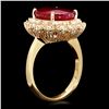 Image 2 : 14K YELLOW GOLD 8.00CT RUBY 1.50CT DIAMOND RING