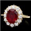 Image 1 : 14K YELLOW GOLD 3.61CT RUBY 1.05CT DIAMOND RING