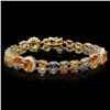 Image 1 : 14K GOLD 26.81CT SAPPHIRE 1.50CT DIAMOND BRACELET