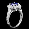 Image 2 : 14K WHITE GOLD 1.80CT SAPPHIRE 1.15CT DIAMOND RING
