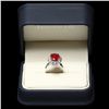 Image 3 : 14K WHITE GOLD 5.00CT RUBY 1.50CT DIAMOND RING