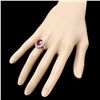 Image 4 : 14K WHITE GOLD 5.00CT RUBY 1.50CT DIAMOND RING