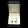 Image 3 : 14K WHITE GOLD 5.00CT TANZANITE 3.00CT DIAMOND EARRINGS