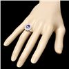 Image 4 : 14K WHITE GOLD 2.50CT TANZANITE 1CT DIAMOND RING