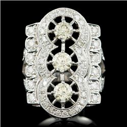 14K WHITE GOLD 2.7CT DIAMOND RING