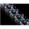 Image 3 : 14K WHITE GOLD 53.5CT SAPPHIRE 0.60CT DIAMOND BRACELET