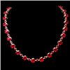 Image 1 : 14K YELLOW GOLD 73CT RUBY 2.00CT DIAMOND NECKLACE