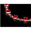 Image 2 : 14K YELLOW GOLD 73CT RUBY 2.00CT DIAMOND NECKLACE