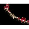 Image 3 : 14K YELLOW GOLD 73CT RUBY 2.00CT DIAMOND NECKLACE