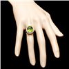 Image 4 : 14K YELLOW GOLD 9.00CT PERIDOT 1.00CT DIAMOND RING