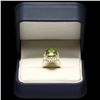 Image 5 : 14K YELLOW GOLD 9.00CT PERIDOT 1.00CT DIAMOND RING