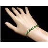 Image 3 : 14K YELLOW GOLD 11CT EMERALD 0.65CT DIAMOND BRACELET