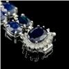 Image 3 : 14K WHITE GOLD 50CT SAPPHIRE 0.65CT DIAMOND BRACELET