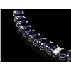 Image 2 : 14K WHITE GOLD 53CT SAPPHIRE 1.20CT DIAMOND NECKLACE