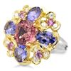 Image 3 : 14K MULTI-TONE GOLD 3.00CT SPINEL 0.50CT DIAMOND RING