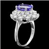 Image 2 : 14K WHITE GOLD 3.50CT TANZANITE 1.70CT DIAMOND RING