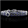 Image 1 : 14K WHITE GOLD 23.00CT SAPPHIRE 1.50CT DIAMOND BRACELET