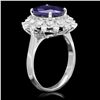 Image 2 : 14K WHITE GOLD 3.70CT SAPPHIRE 0.70CT DIAMOND RING