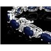 Image 2 : 14K WHITE GOLD 25CT SAPPHIRE 0.80CT DIAMOND BRACELET