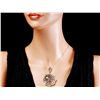 Image 3 : 14K GOLD AQUAMARINE SAPPHIRE SPINNEL DIAMOND PENDANT