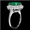 Image 2 : 18K WHITE GOLD 4.00CT EMERALD 1.30CT DIAMOND RING