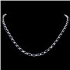 Image 1 : 14K WHITE GOLD 26.50CT SAPPHIRE 1CT DIAMOND NECKLACE